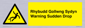 Rhybudd Gollwng Sydyn Warning Sudden Drop
